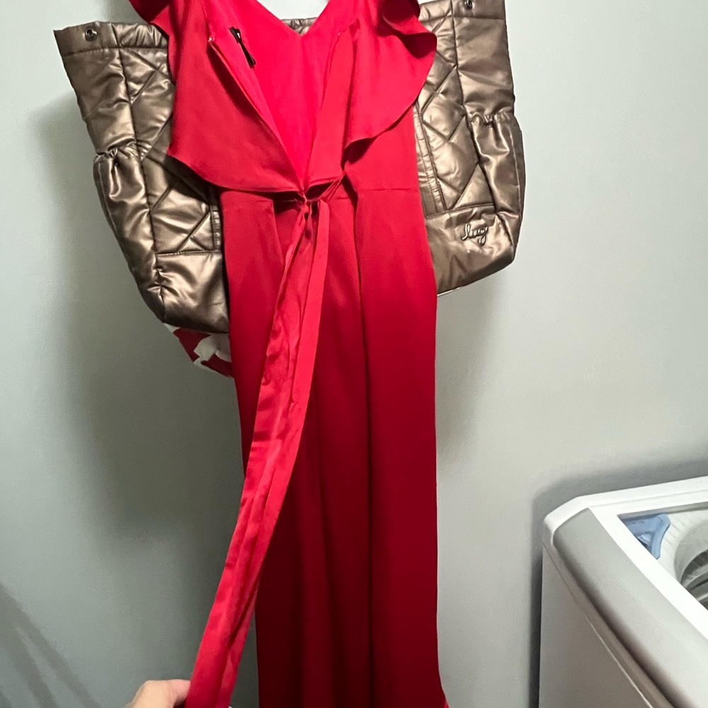 DKNY Red Ruffle Dress - Picture 2 of 4